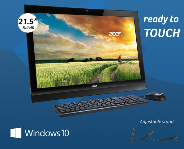 PC  Acer All in one AZ1 623 intel core i3 touch screen