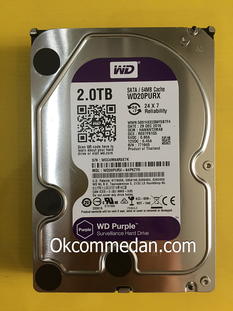 Harddisk WD Purple 2 tera bergaransi