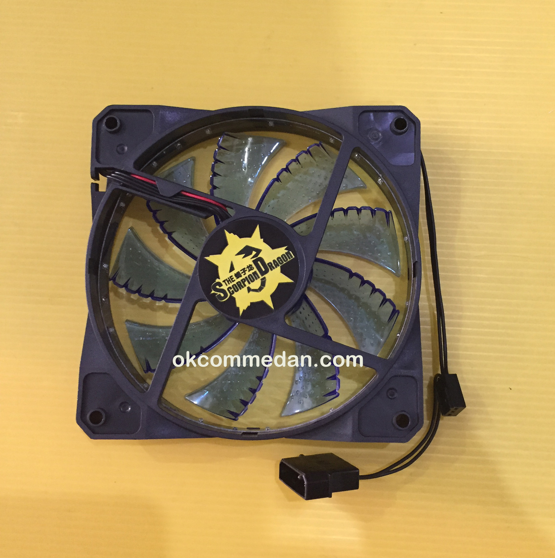 Jual Casing fan 12 cm dengan lampu warna biru