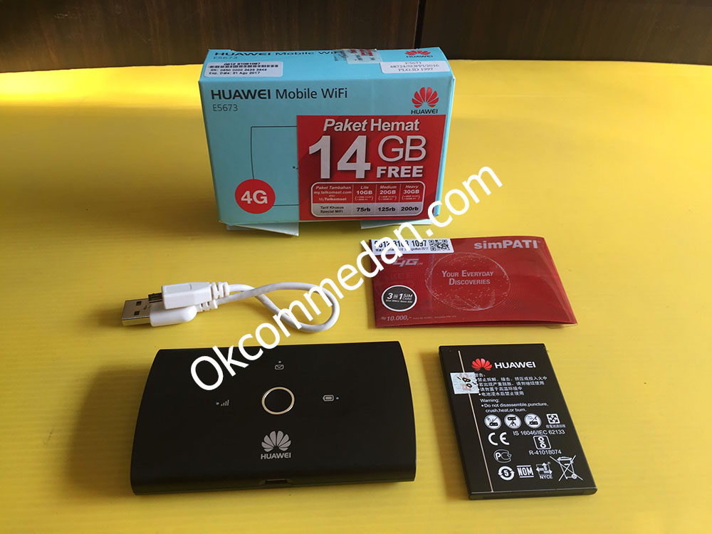 Mifi Huawei E5673 paket dengan kartu telkomsel 14gb