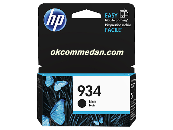 HP 934 Black Ink Catridge Asli warna hitam