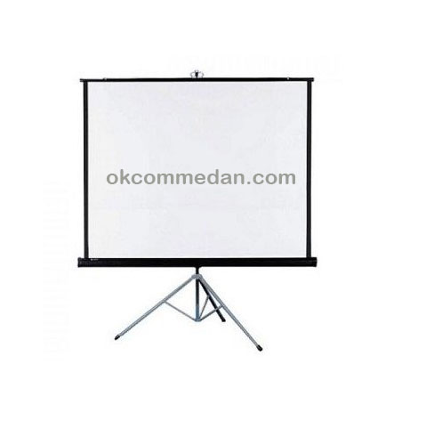 Layar Projector Tripod 96 x 96 inchi