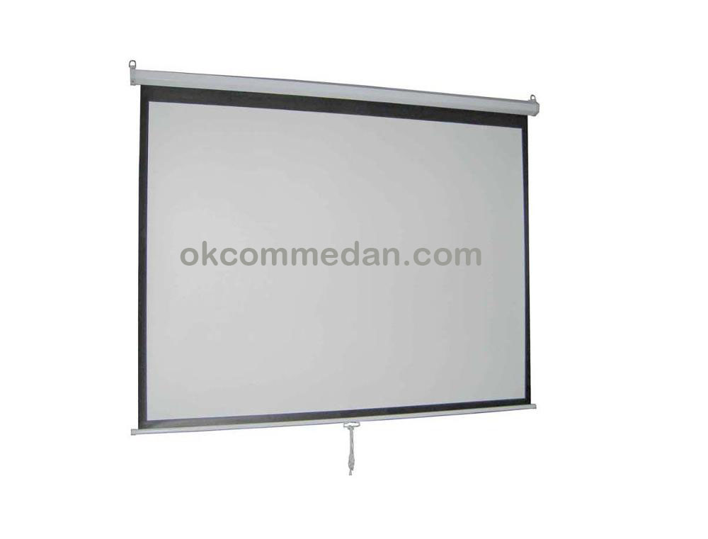 Jual Layar Projector 96 x 96 inchi model gantung