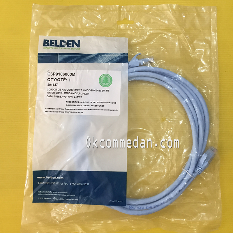 Jual Belden Patch Cord Cat6 3 meter ( 10 feet )