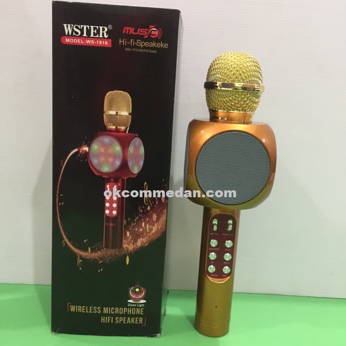 Wster WS1816 Microphone Bluetooth dengan speaker