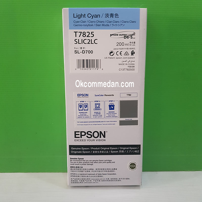 Epson T7825 Catridge Asli Warna Light Cyan