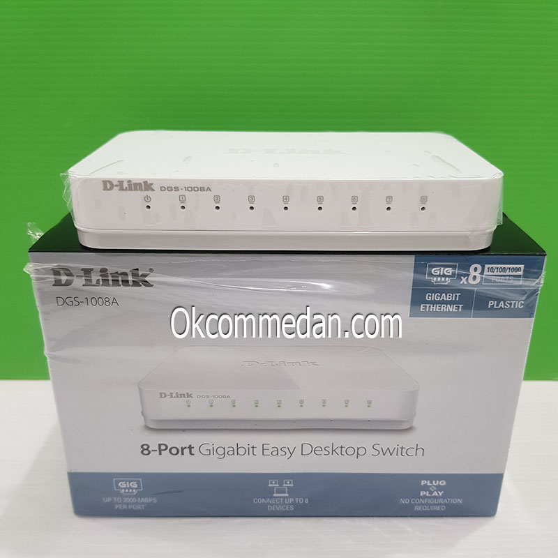 Dlink DGS-1008a Desktop Switch 8 port Gigabit Lan