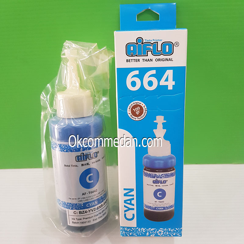 Tinta Aiflo 664 Cyan Untuk Printer Epson