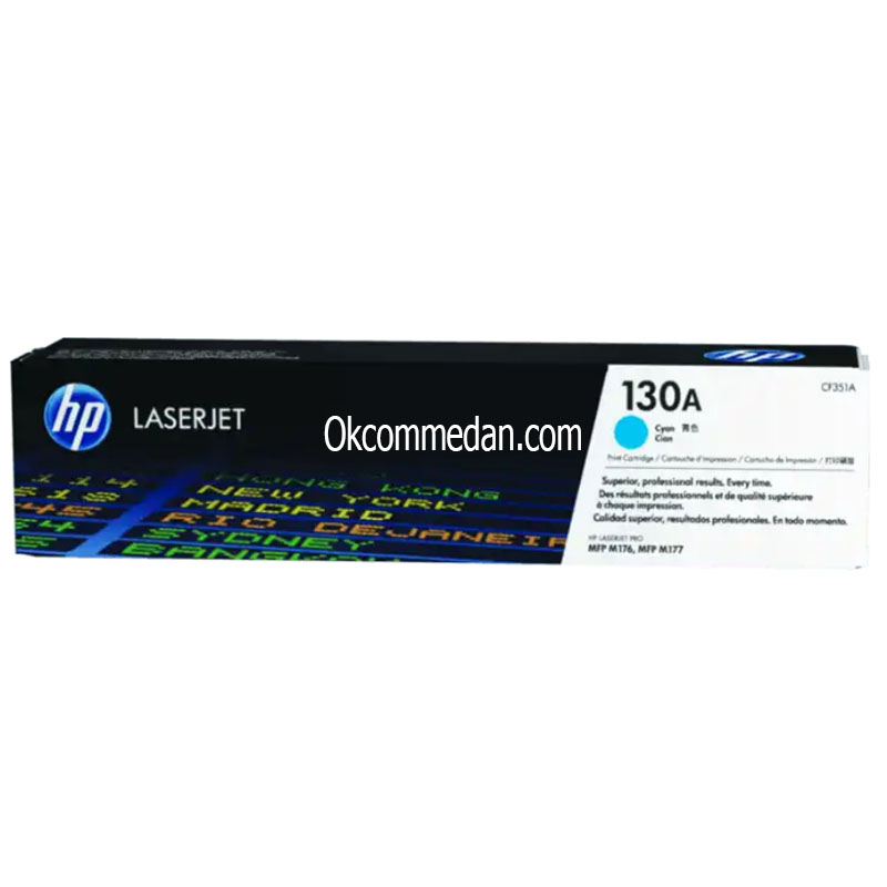 Toner Catridge Asli HP 130a Cyan ( CF351a )