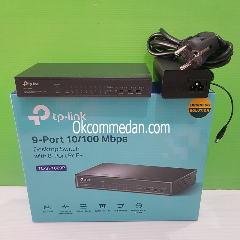 Tplink TL-SF1009P 9 Port 10/100 Mbps Switch dengan 8 port PoE+