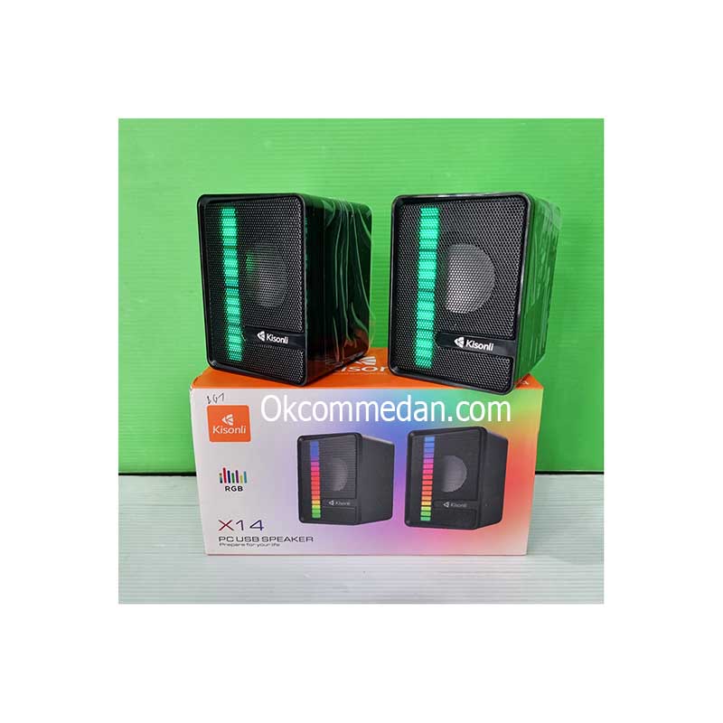 Jual Kisonli Speaker Multimedia 2,0 RGB X14