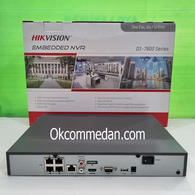 Jual Hikvision NVR 4 channel 4 MP DS- 7604NI-B1