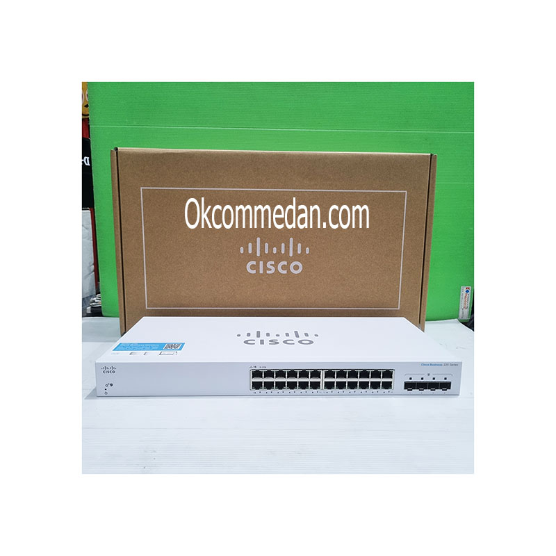 Cisco 24 Port Gigabit Ethernet dan 4 Port SFP Switch Hub CBS220-24T-4G