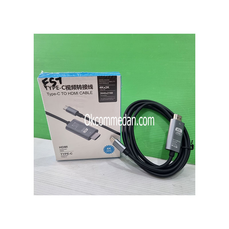 Kabel USB-C ke HDMI 4K 2 meter