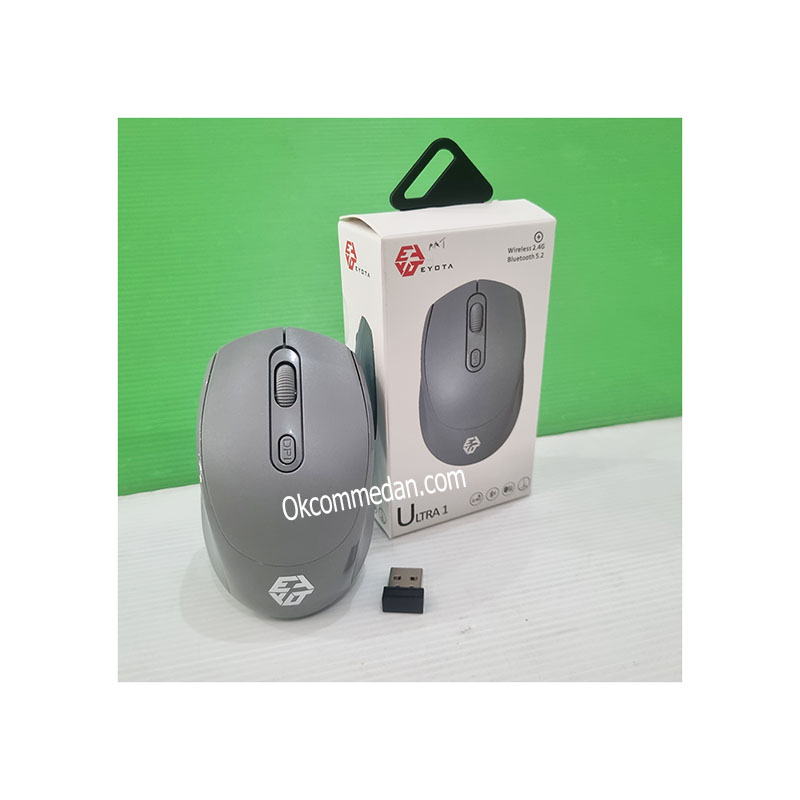 Wireless Mouse USB 2,4 Ghz dan Bluetooth Eyota Ultra 1