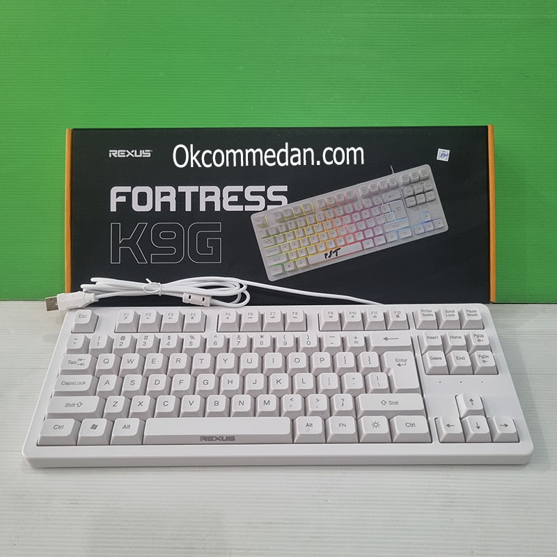 Harga Rexus Fortress K9G Keyboard Gaming Warna Putih