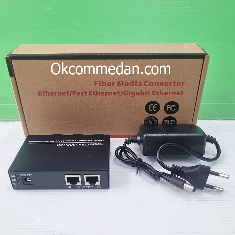 Jual Ethernet Fiber Switch 3 Optical Fiber dan 2 Ethernet Lan