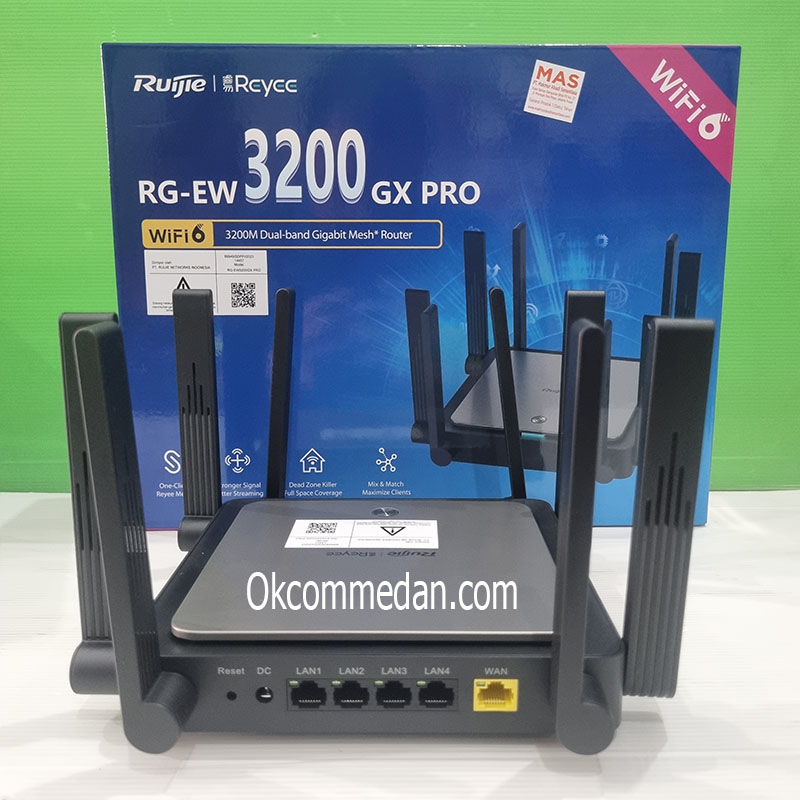 Jual Ruijie Router RG-EW3200Gx Pro Gigabit Mesh Wi-fi 6