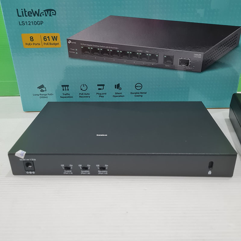 Jual Tplink LS1210GP 10 Port Gigabit Switch dengan 8 Port PoE+